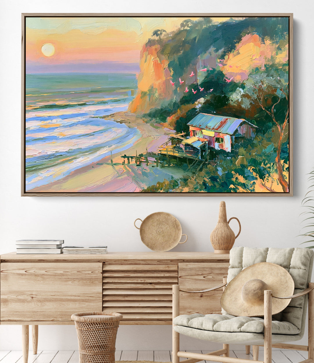 Where Day Meets Sea by IHeartStudio - Australian Contemporary Coastal Landscape Canvas Print