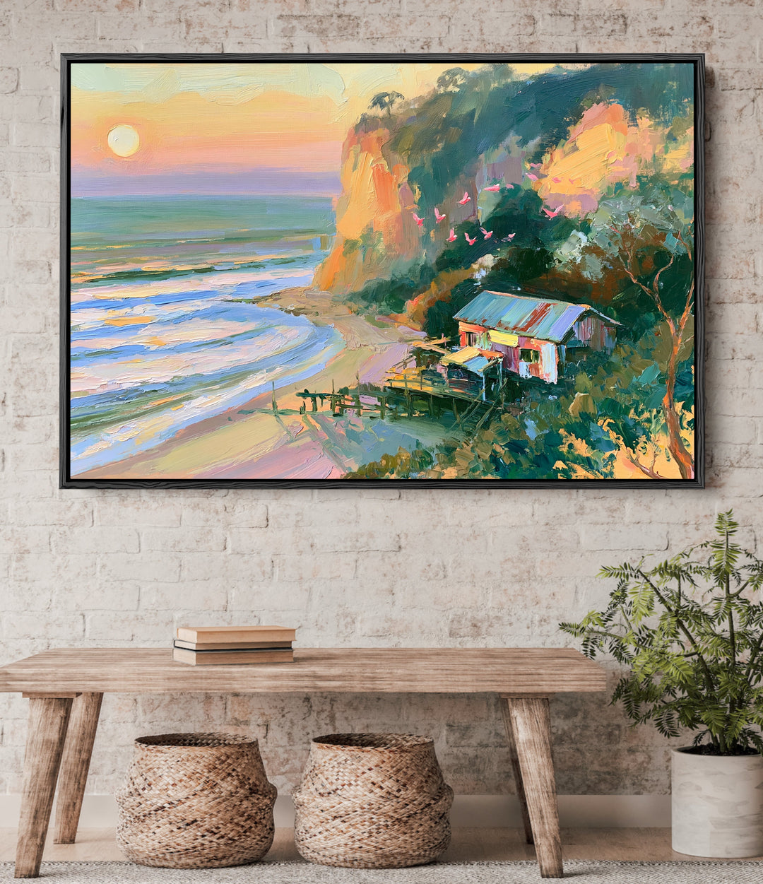 Where Day Meets Sea by IHeartStudio - Australian Contemporary Coastal Landscape Canvas Print