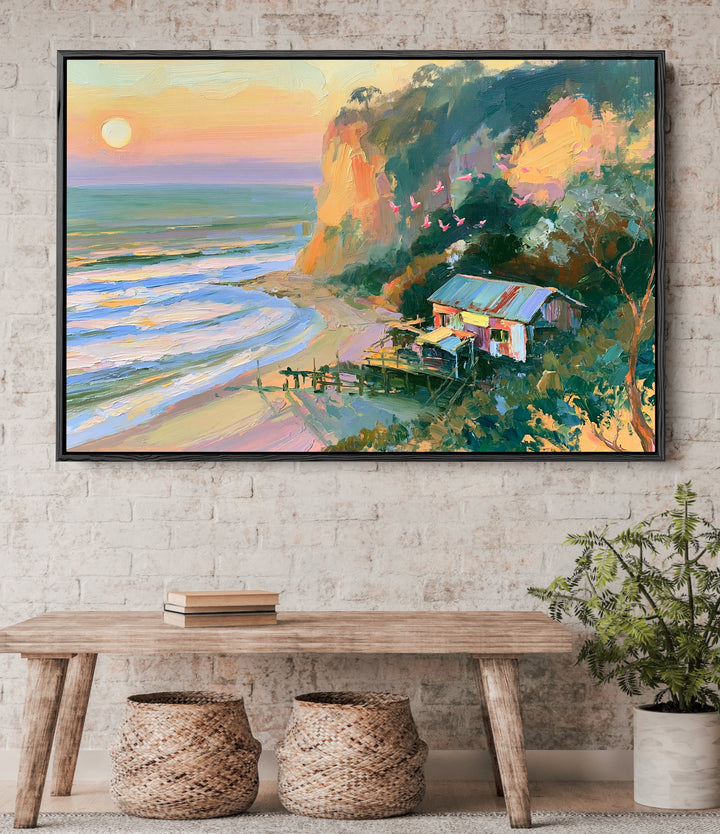 Where Day Meets Sea by IHeartStudio - Australian Contemporary Coastal Landscape Canvas Print