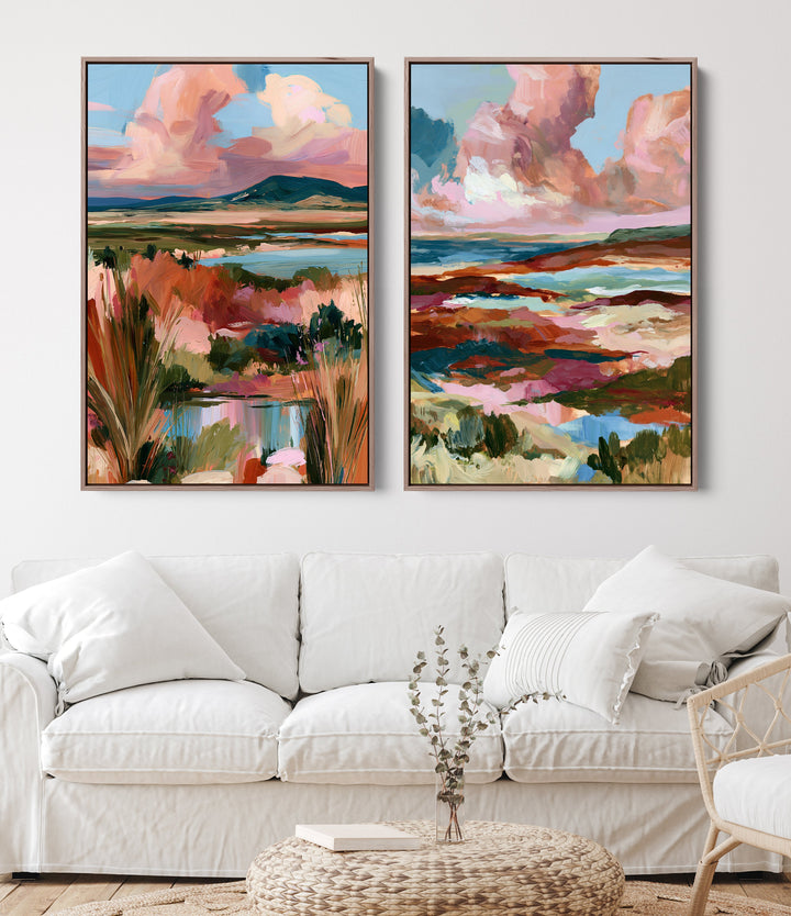 Where Waters Rest by IHeartStudio - Two Piece Australian Contemporary Coastal Canvas Print