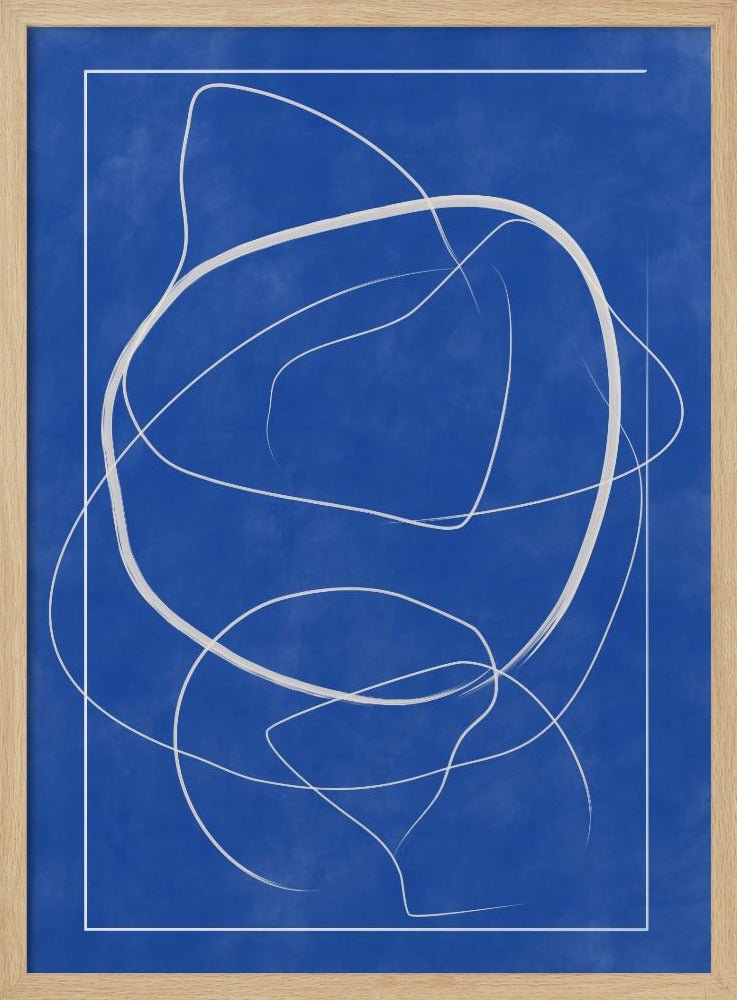 Whirling Azure Paths - Stretched Canvas, Poster or Fine Art Print - I Heart Wall Art - Poster Print, Canvas Print or Framed Art Print