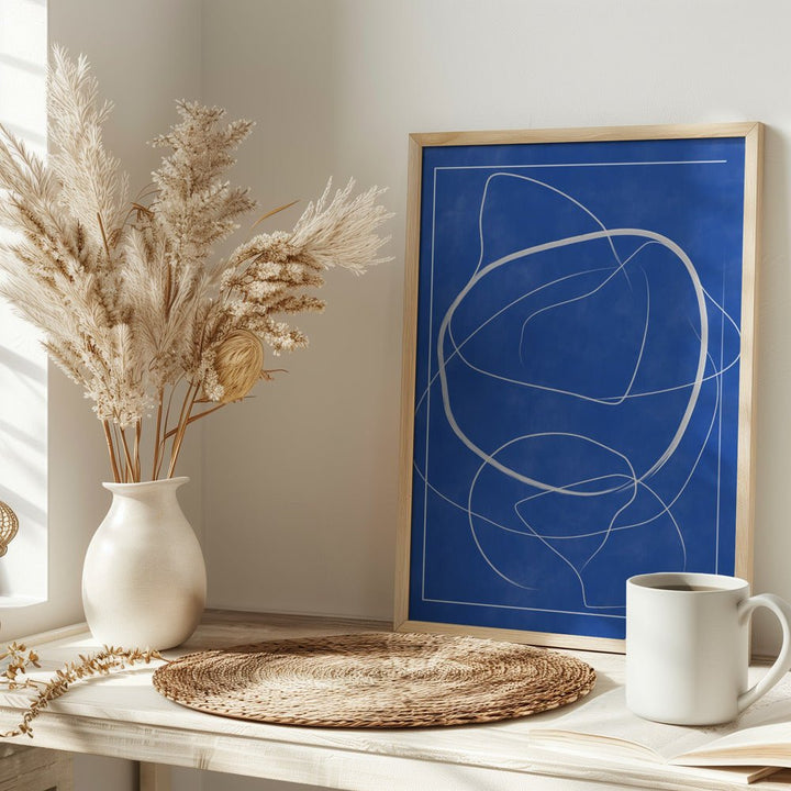 Whirling Azure Paths - Stretched Canvas, Poster or Fine Art Print - I Heart Wall Art - Poster Print, Canvas Print or Framed Art Print