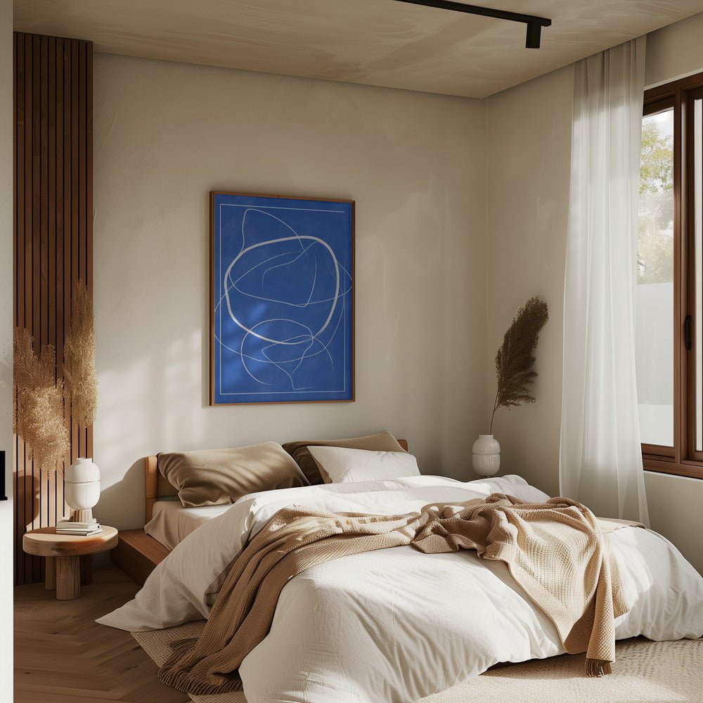 Whirling Azure Paths - Stretched Canvas, Poster or Fine Art Print - I Heart Wall Art - Poster Print, Canvas Print or Framed Art Print