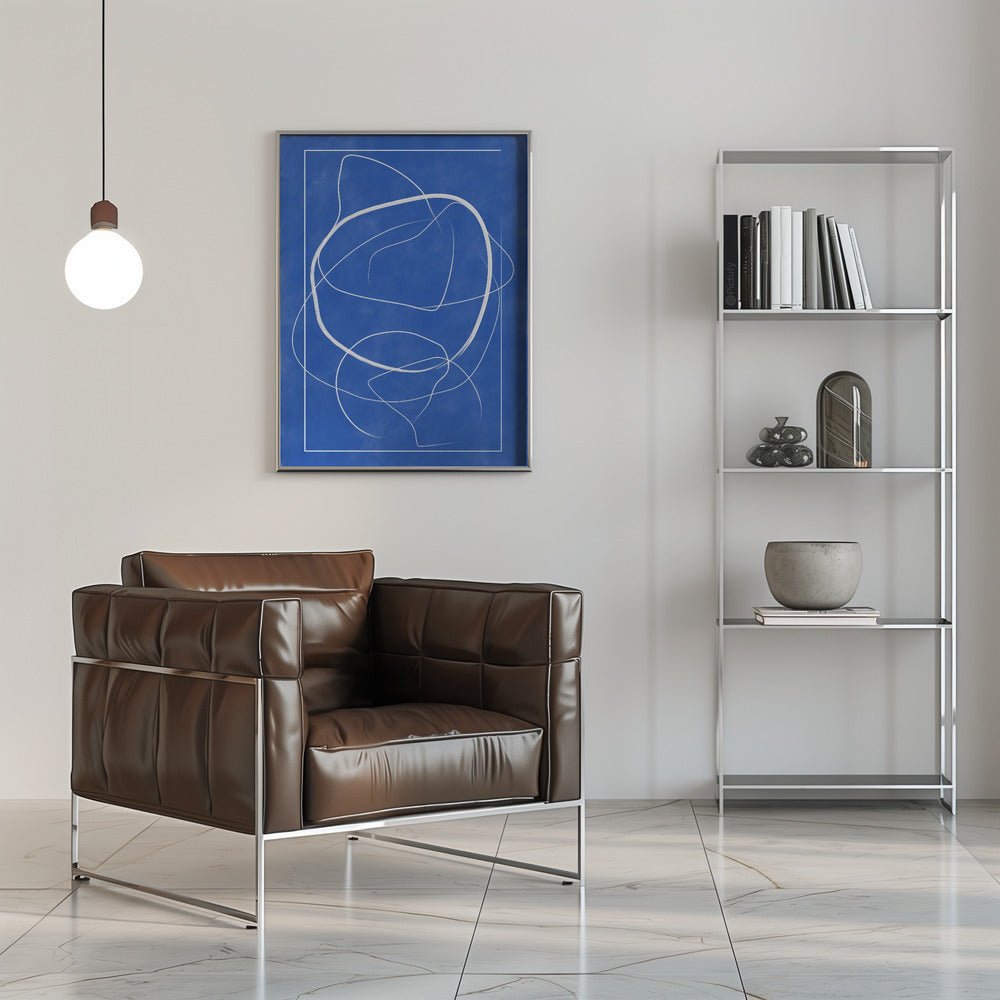 Whirling Azure Paths - Stretched Canvas, Poster or Fine Art Print - I Heart Wall Art - Poster Print, Canvas Print or Framed Art Print