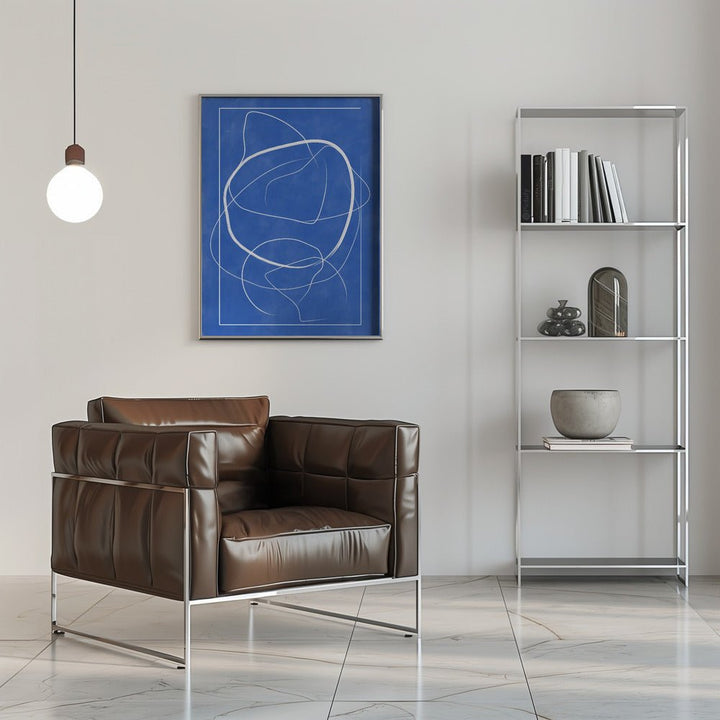 Whirling Azure Paths - Stretched Canvas, Poster or Fine Art Print - I Heart Wall Art - Poster Print, Canvas Print or Framed Art Print