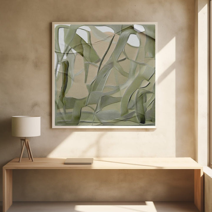 Whispering Leaves - Square Stretched Canvas, Poster or Fine Art Print - I Heart Wall Art - Poster Print, Canvas Print or Framed Art Print
