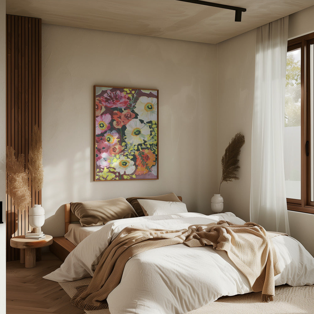 White Anemones - Stretched Canvas, Poster or Fine Art Print I Heart Wall Art