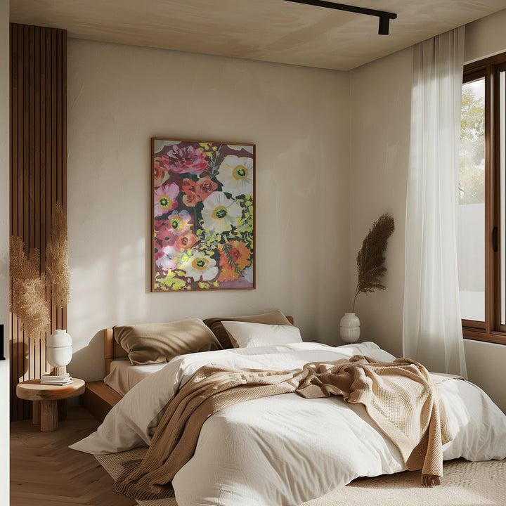 White Anemones - Stretched Canvas, Poster or Fine Art Print I Heart Wall Art