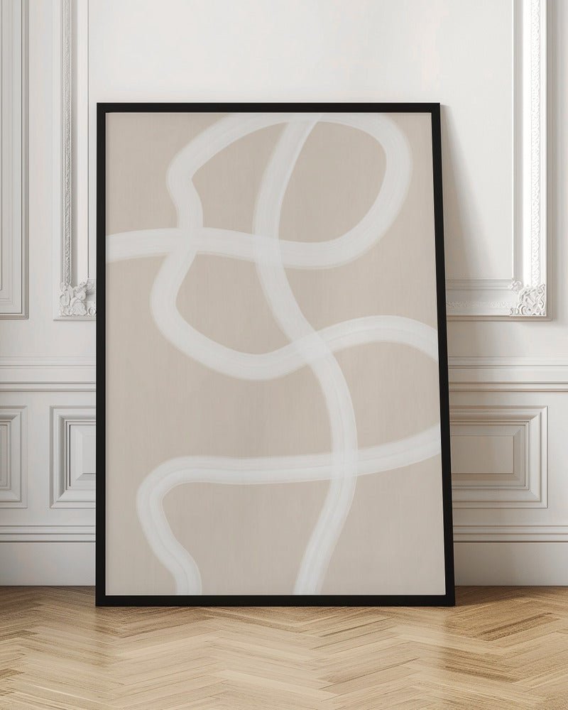 White Brush Stroke Poster - Stretched Canvas, Poster or Fine Art Print - I Heart Wall Art - Poster Print, Canvas Print or Framed Art Print