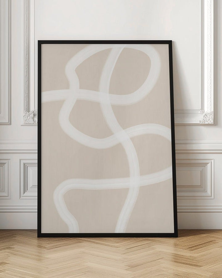 White Brush Stroke Poster - Stretched Canvas, Poster or Fine Art Print - I Heart Wall Art - Poster Print, Canvas Print or Framed Art Print