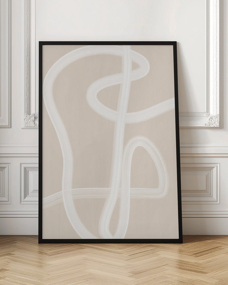 White Brush Stroke Poster - Stretched Canvas, Poster or Fine Art Print - I Heart Wall Art - Poster Print, Canvas Print or Framed Art Print