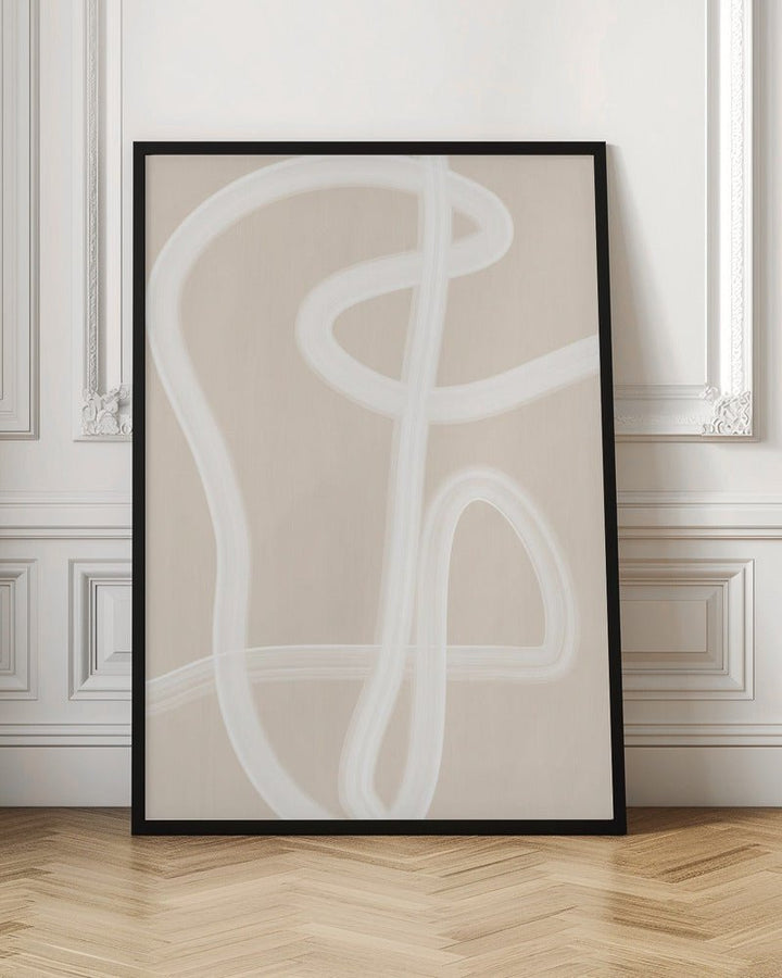 White Brush Stroke Poster - Stretched Canvas, Poster or Fine Art Print - I Heart Wall Art - Poster Print, Canvas Print or Framed Art Print