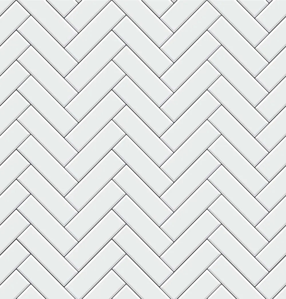 White Herringbone Tile Wallpaper I Heart Wall Art Australia 