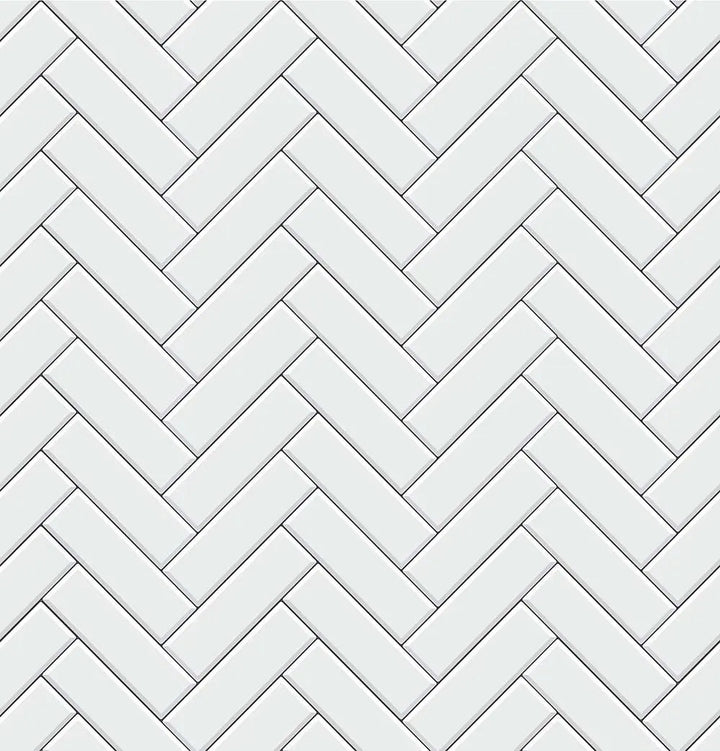 White Herringbone Tile Wallpaper I Heart Wall Art Australia 