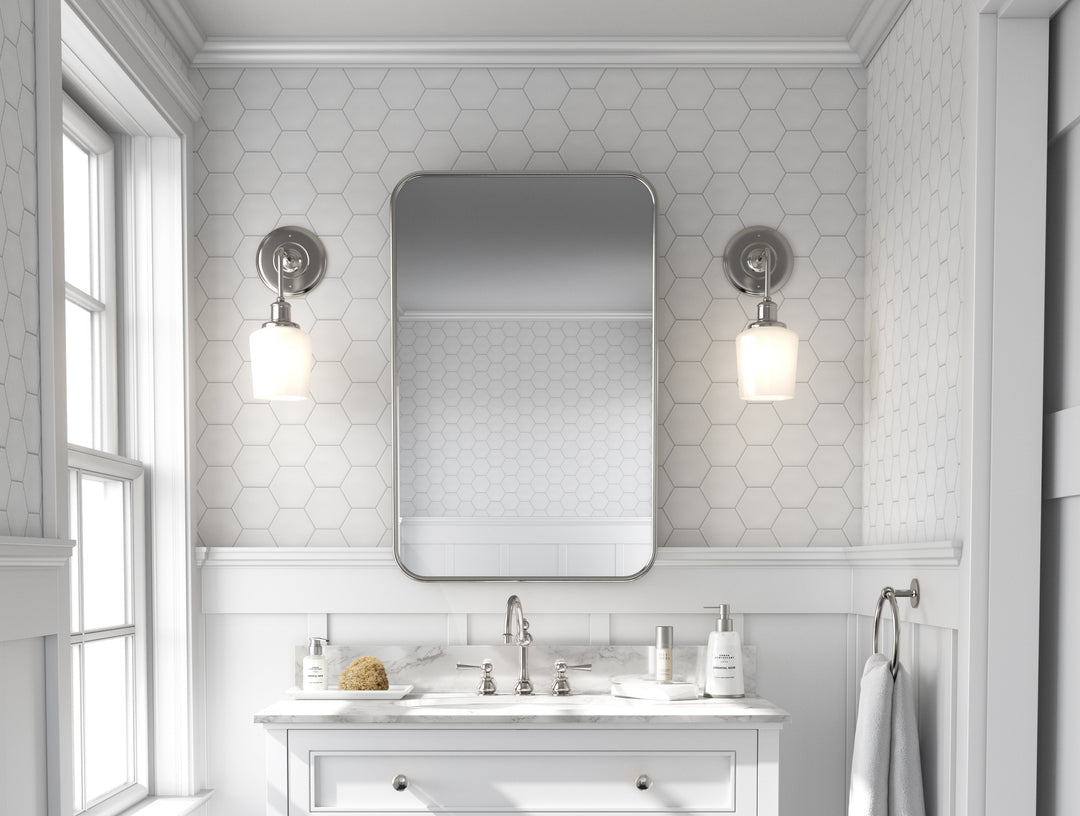 White Hexagonal Tile Wallpaper