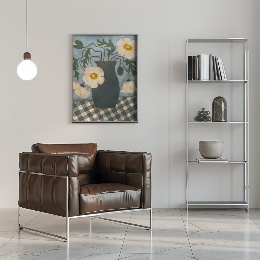 White Icelandic Poppies - Stretched Canvas, Poster or Fine Art Print - I Heart Wall Art - Poster Print, Canvas Print or Framed Art Print