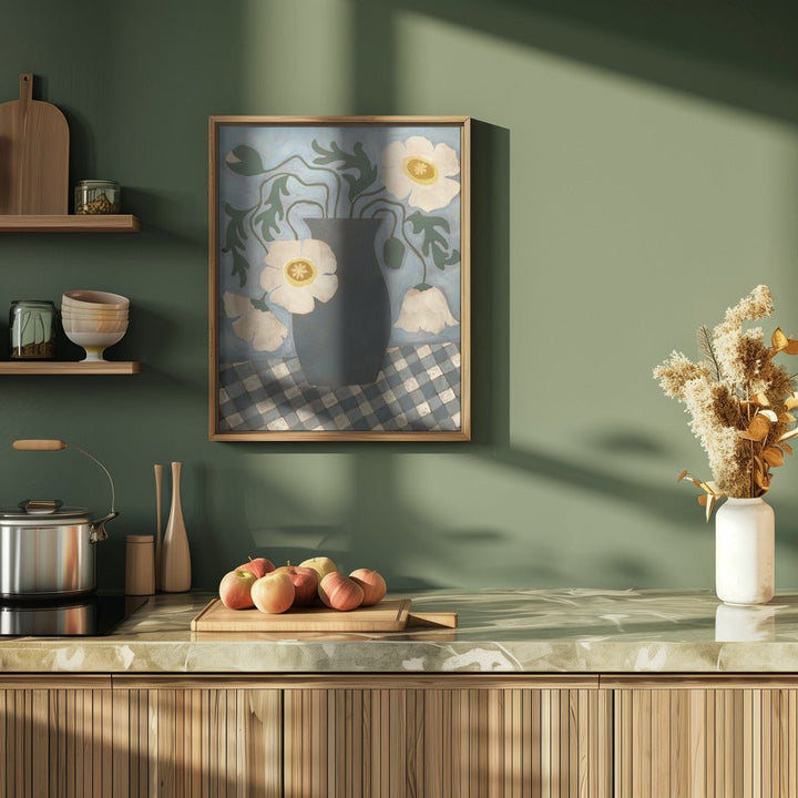 White Icelandic Poppies - Stretched Canvas, Poster or Fine Art Print - I Heart Wall Art - Poster Print, Canvas Print or Framed Art Print