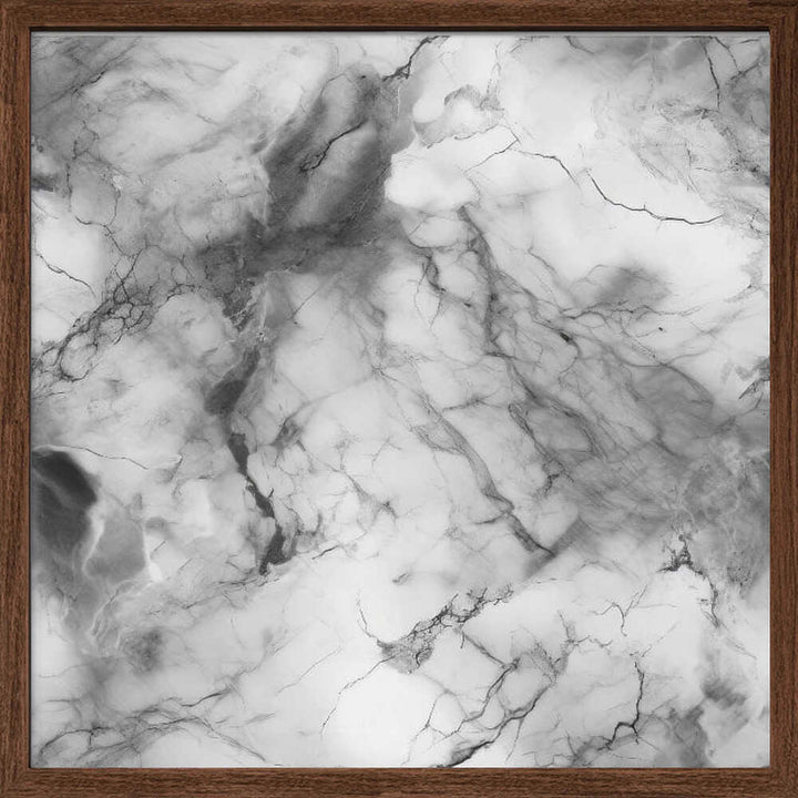 White Marble Elegance - Square Stretched Canvas, Poster or Fine Art Print - I Heart Wall Art - Poster Print, Canvas Print or Framed Art Print