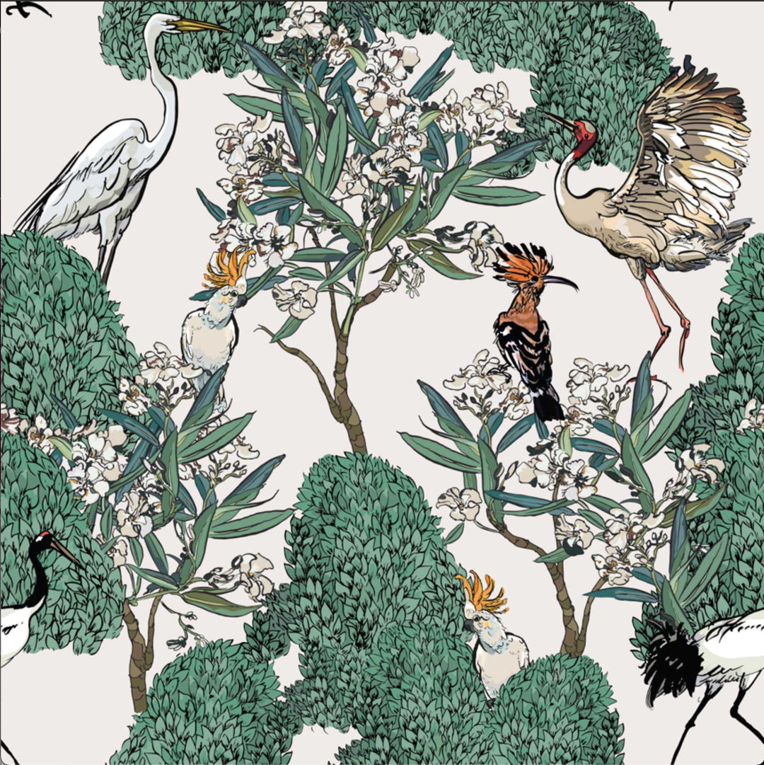 White Oleander Wallpaper - Floral Wallpaper In Traditional Style - Peel and Stick Wallpaper I Heart Wall Art Australia