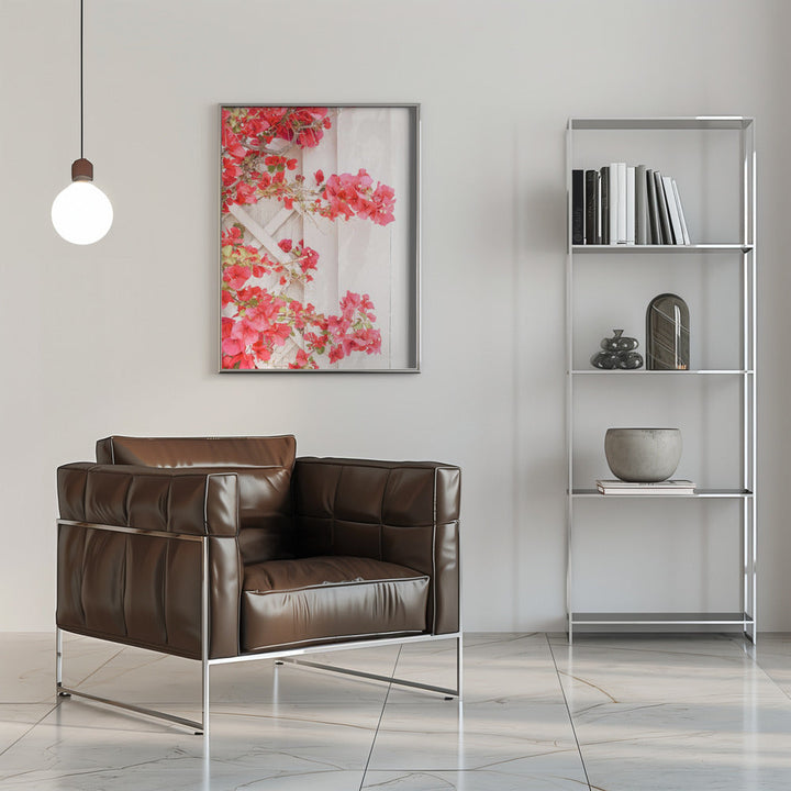 White &amp;amp; Pink - Stretched Canvas, Poster or Fine Art Print I Heart Wall Art
