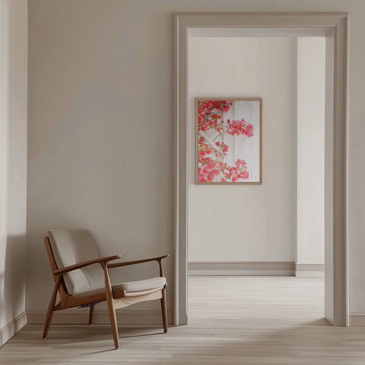 White &amp;amp; Pink - Stretched Canvas, Poster or Fine Art Print I Heart Wall Art