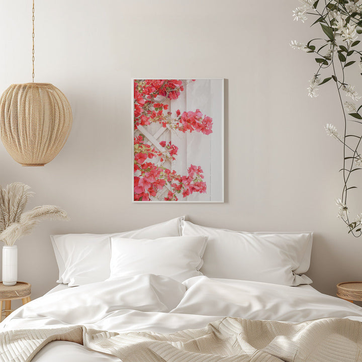 White &amp;amp; Pink - Stretched Canvas, Poster or Fine Art Print I Heart Wall Art