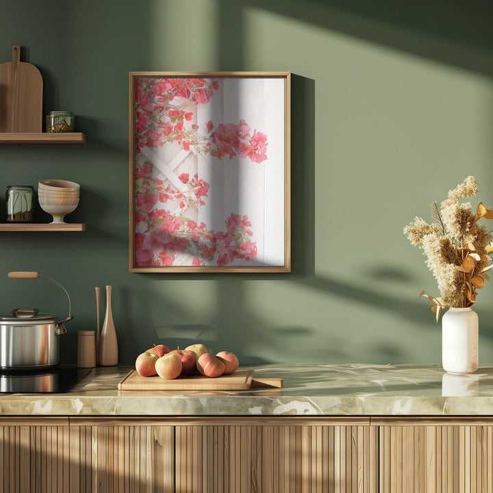 White &amp;amp; Pink - Stretched Canvas, Poster or Fine Art Print I Heart Wall Art