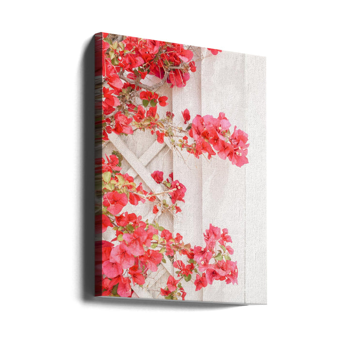 White &amp;amp; Pink - Stretched Canvas, Poster or Fine Art Print I Heart Wall Art