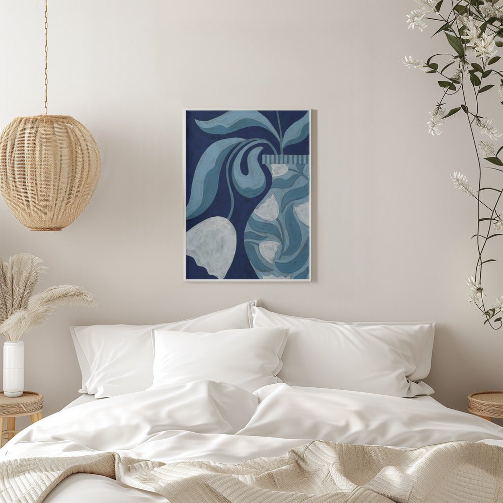 White Tulip Still Life - Stretched Canvas, Poster or Fine Art Print - I Heart Wall Art - Poster Print, Canvas Print or Framed Art Print