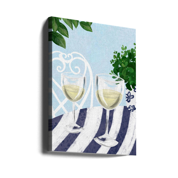 White wine under the tree - Stretched Canvas, Poster or Fine Art Print I Heart Wall Art
