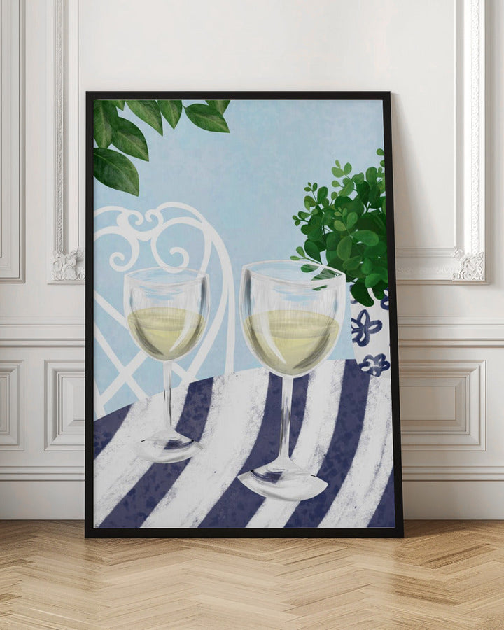 White wine under the tree - Stretched Canvas, Poster or Fine Art Print I Heart Wall Art