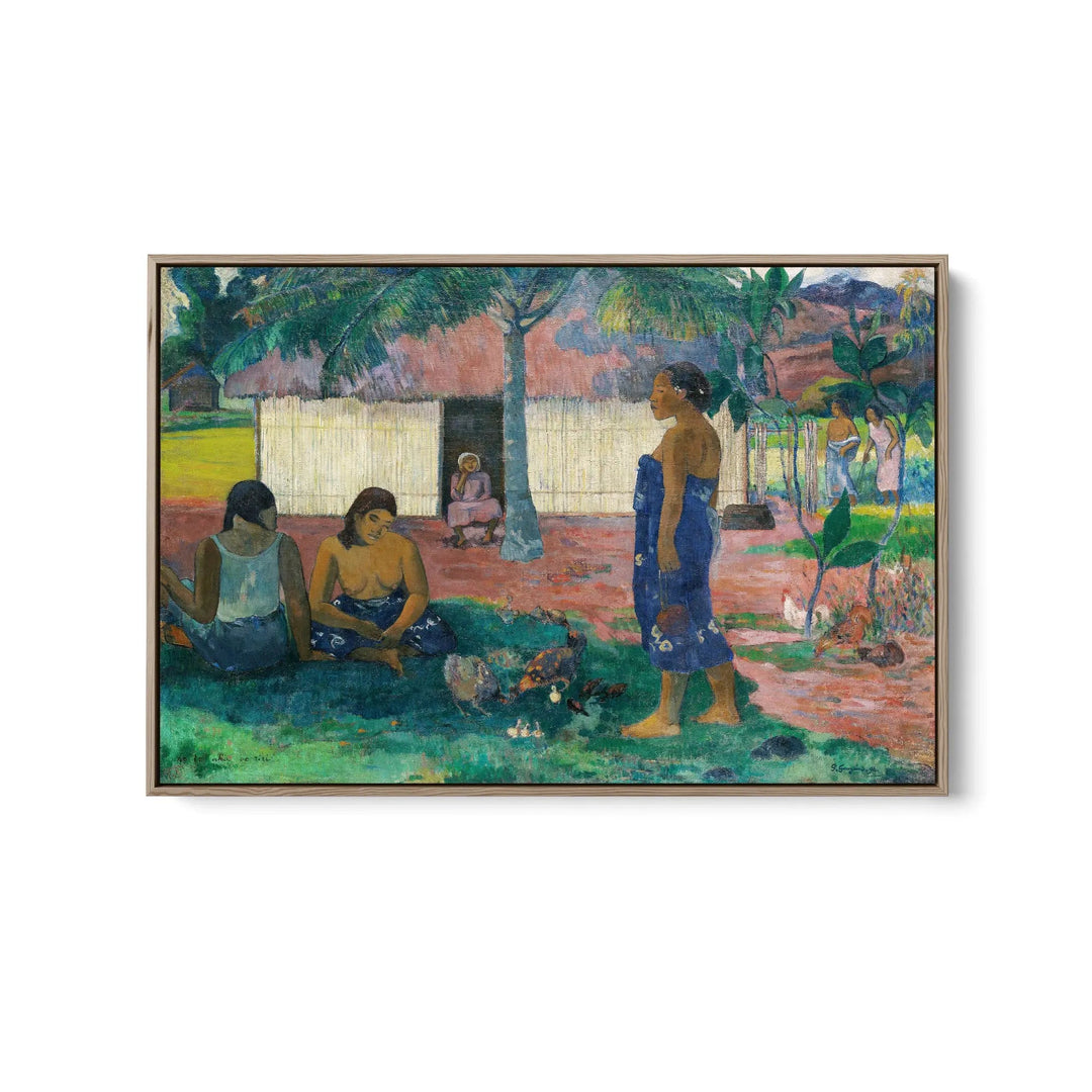 Why Are You Angry (No te aha oe riri) (1896) by Paul Gauguin - Stretched Canvas Print or Framed Fine Art Print - Artwork I Heart Wall Art Australia 