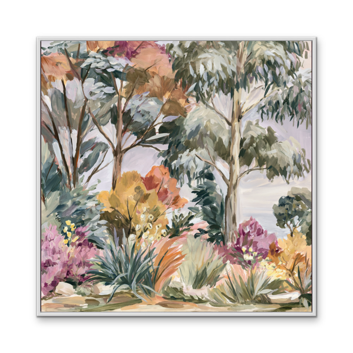 Wild At Heart in Blue By IHeartStudio - Square Australian Eucalyptus Bush Garden Nature Canvas Art Print