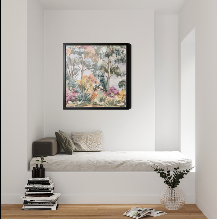 Wild At Heart in Blue By IHeartStudio - Square Australian Eucalyptus Bush Garden Nature Canvas Art Print