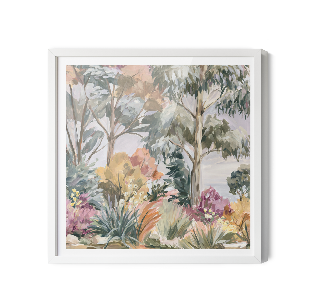 Wild At Heart in Blue By IHeartStudio - Square Australian Eucalyptus Bush Garden Nature Canvas Art Print