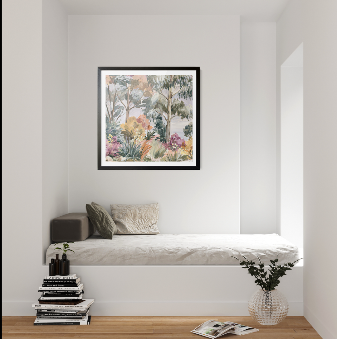 Wild At Heart in Blue By IHeartStudio - Square Australian Eucalyptus Bush Garden Nature Canvas Art Print