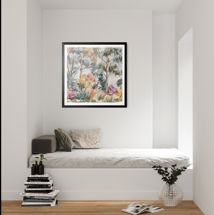 Wild At Heart in Blue By IHeartStudio - Square Australian Eucalyptus Bush Garden Nature Canvas Art Print