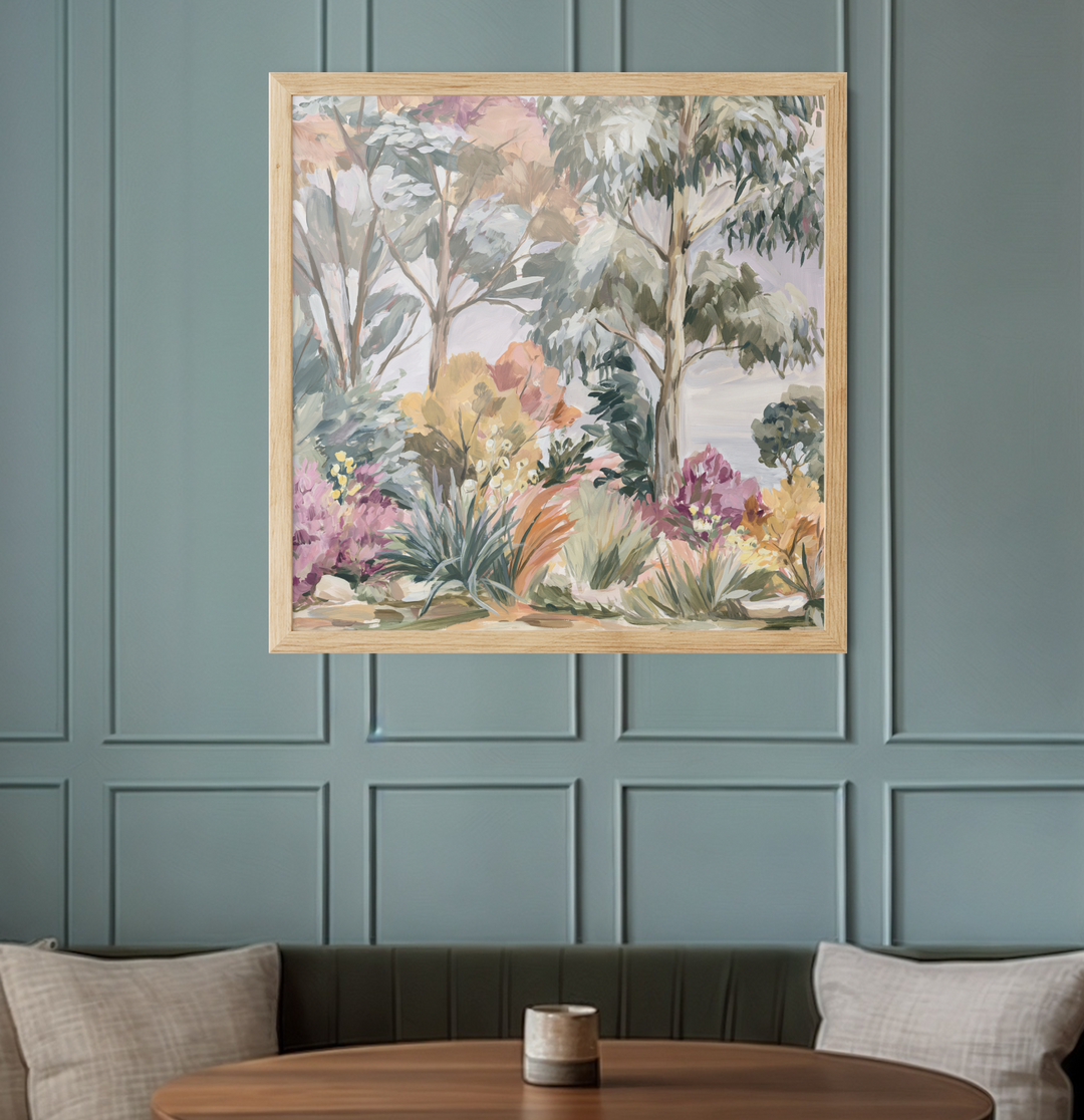 Wild At Heart in Blue By IHeartStudio - Square Australian Eucalyptus Bush Garden Nature Canvas Art Print