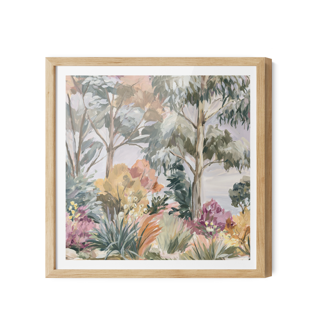 Wild At Heart in Blue By IHeartStudio - Square Australian Eucalyptus Bush Garden Nature Canvas Art Print