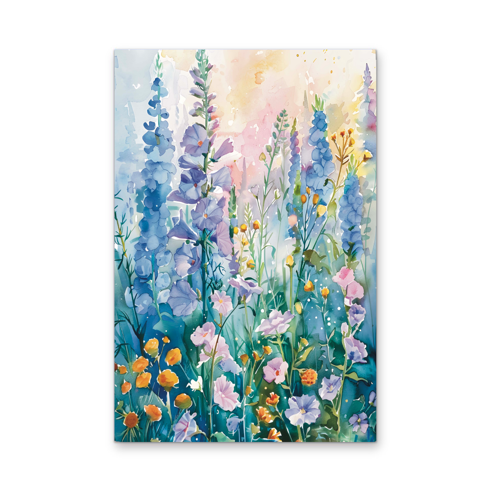 Wild Flora - Colourful Wildflower Stretched Canvas or Wall Art Print - I Heart Wall Art - Poster Print, Canvas Print or Framed Art Print
