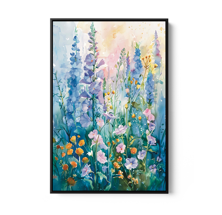 Wild Flora - Colourful Wildflower Stretched Canvas or Wall Art Print - I Heart Wall Art - Poster Print, Canvas Print or Framed Art Print
