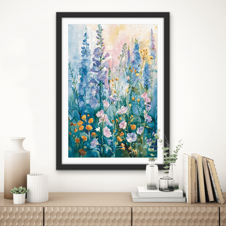 Wild Flora - Colourful Wildflower Stretched Canvas or Wall Art Print - I Heart Wall Art - Poster Print, Canvas Print or Framed Art Print