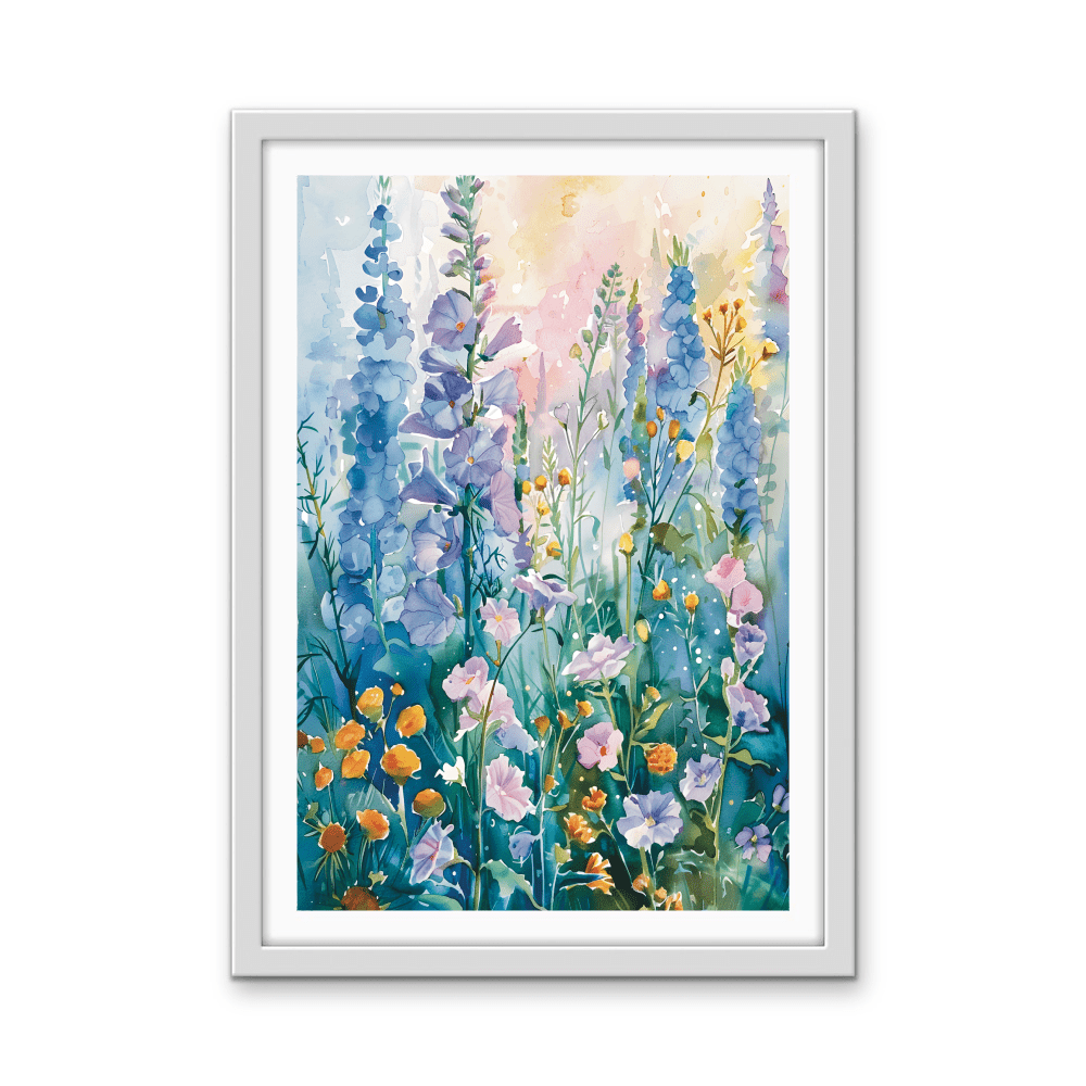 Wild Flora - Colourful Wildflower Stretched Canvas or Wall Art Print - I Heart Wall Art - Poster Print, Canvas Print or Framed Art Print