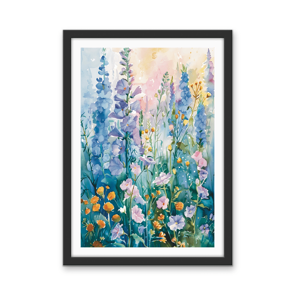 Wild Flora - Colourful Wildflower Stretched Canvas or Wall Art Print - I Heart Wall Art - Poster Print, Canvas Print or Framed Art Print