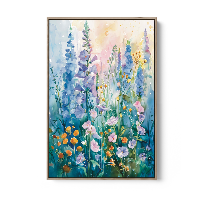 Wild Flora - Colourful Wildflower Stretched Canvas or Wall Art Print - I Heart Wall Art - Poster Print, Canvas Print or Framed Art Print