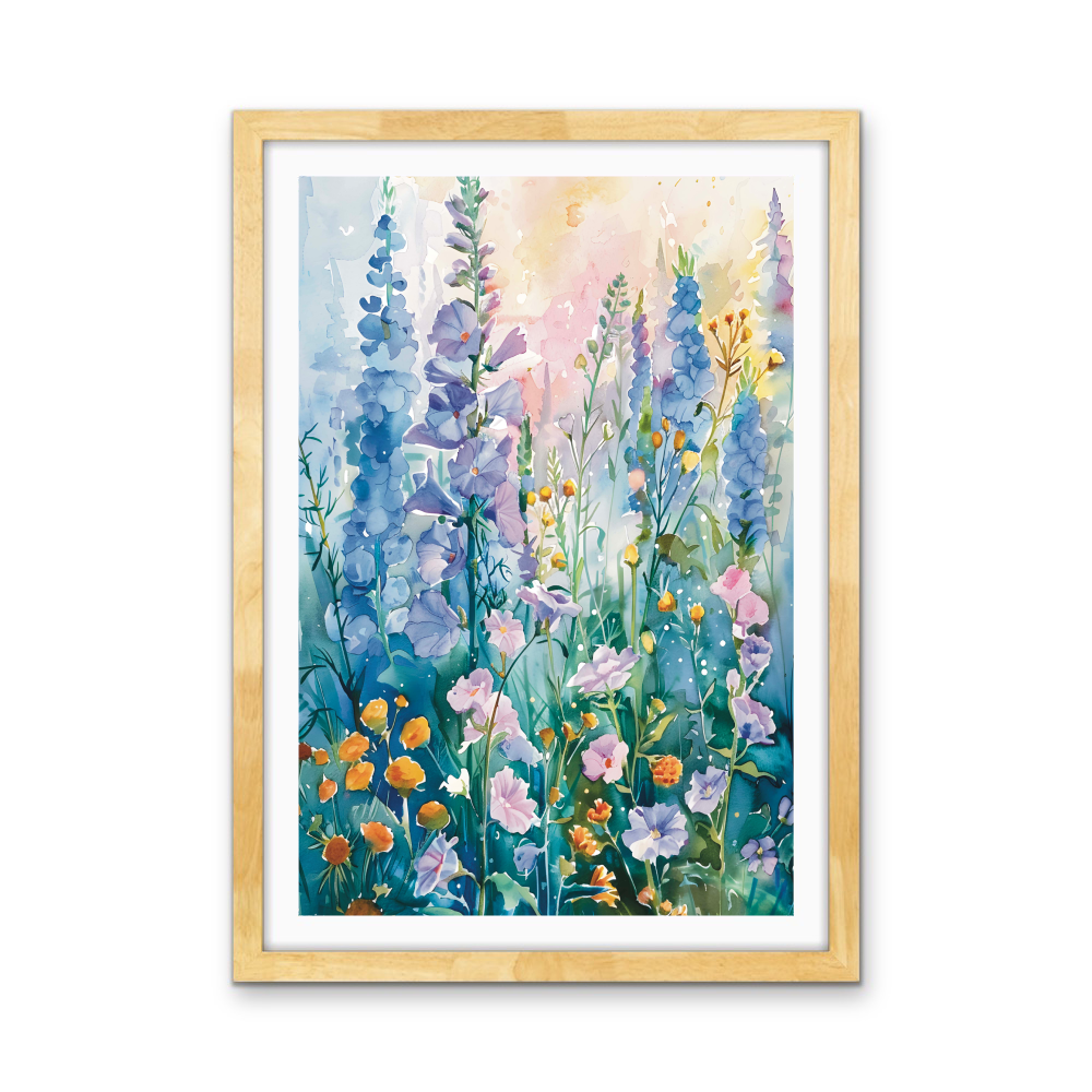 Wild Flora - Colourful Wildflower Stretched Canvas or Wall Art Print - I Heart Wall Art - Poster Print, Canvas Print or Framed Art Print