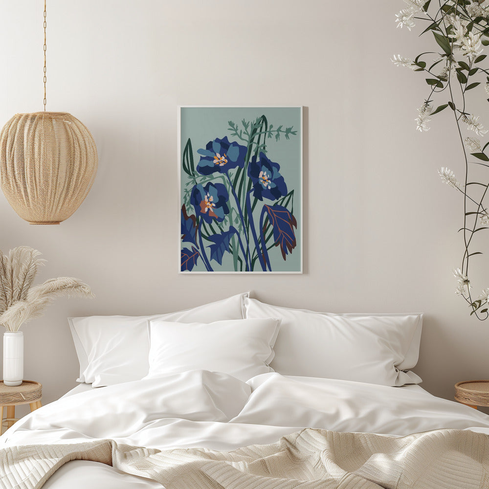 Wild Flowers Light - Stretched Canvas, Poster or Fine Art Print I Heart Wall Art