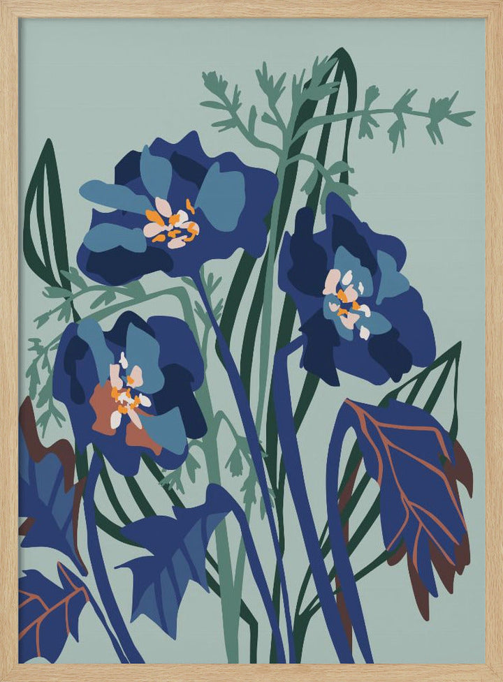 Wild Flowers Light - Stretched Canvas, Poster or Fine Art Print I Heart Wall Art