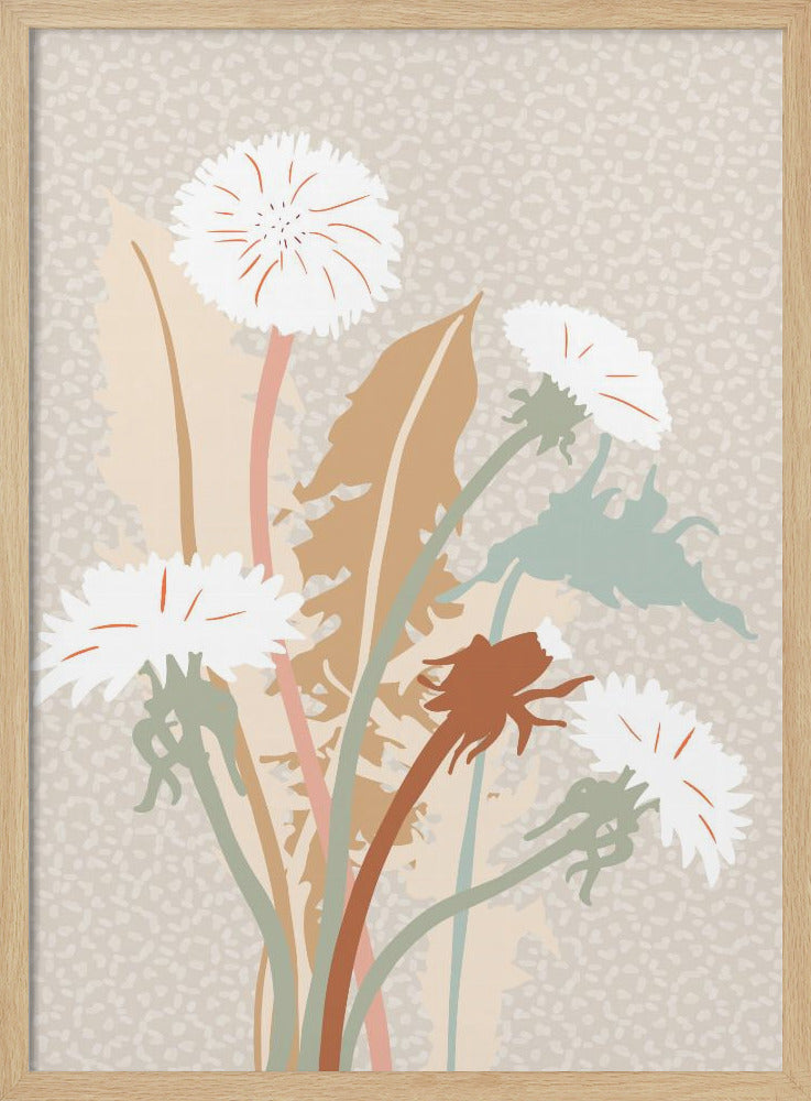 Wild Garden Dandelion - Stretched Canvas, Poster or Fine Art Print I Heart Wall Art