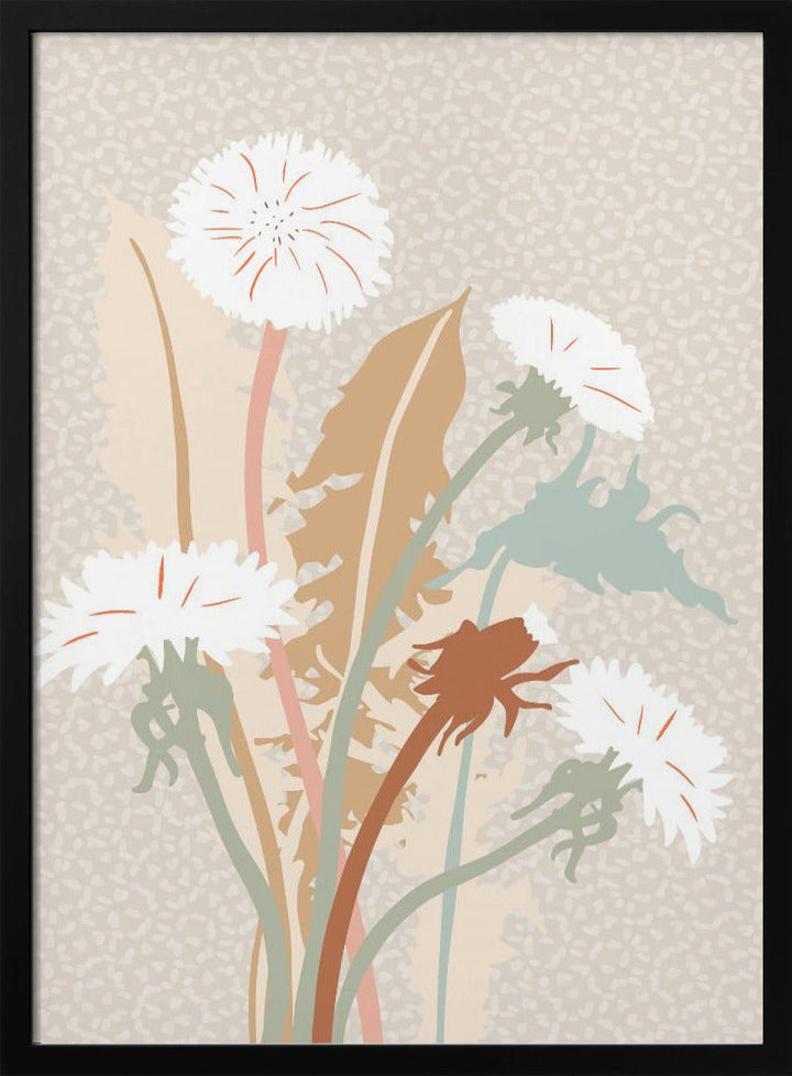 Wild Garden Dandelion - Stretched Canvas, Poster or Fine Art Print I Heart Wall Art